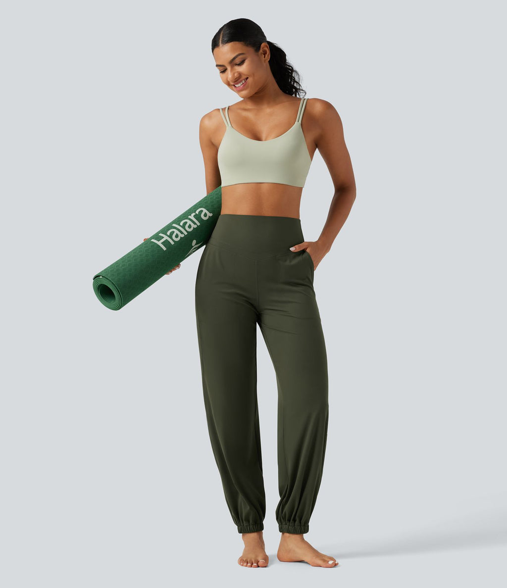 Jogging de yoga Halara UltraSculpt™ taille haute gainant coupe fuselée avec poches