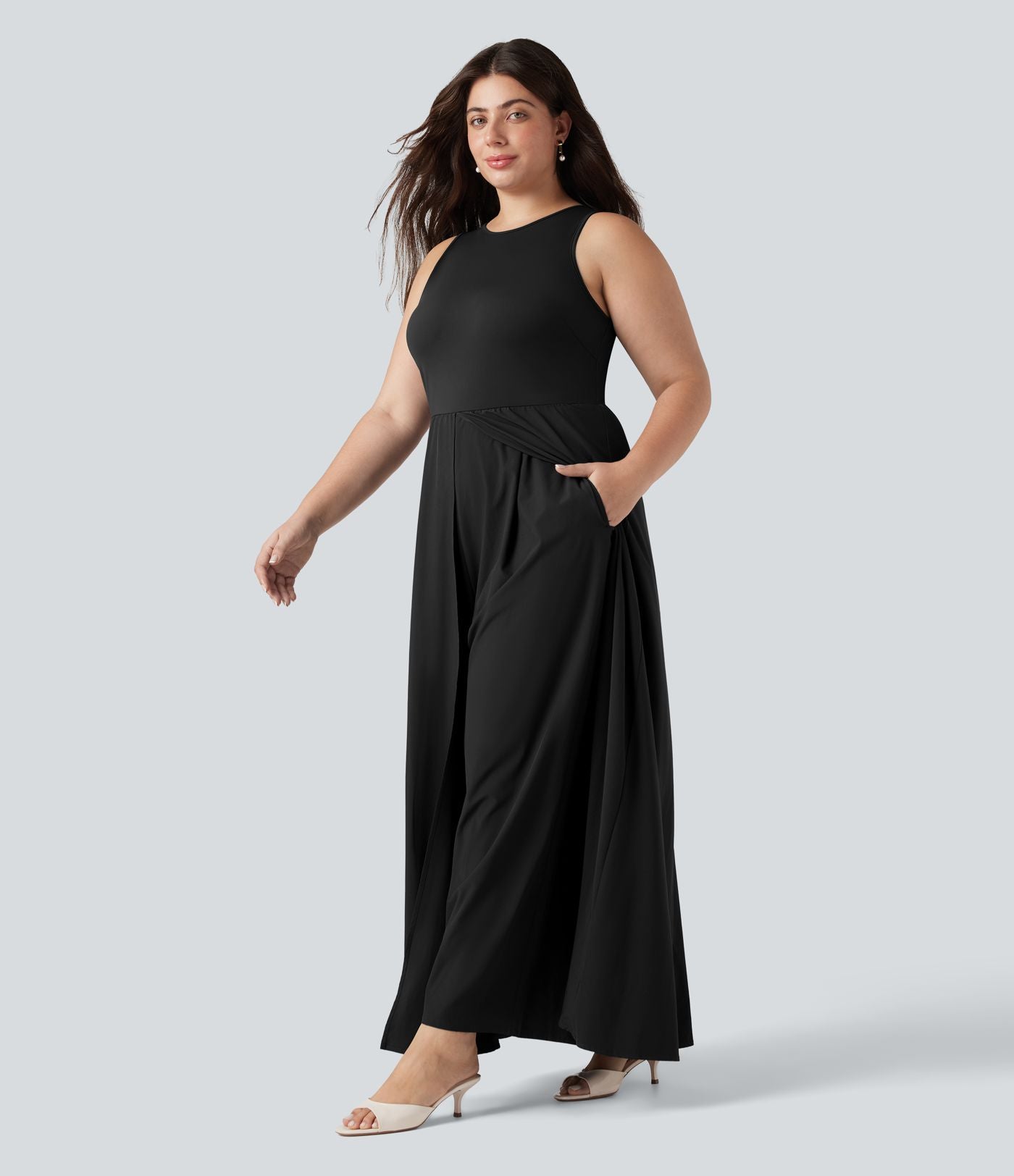 Combinaison sans manches grande taille Breezeful™ séchage rapide superposée avec poches