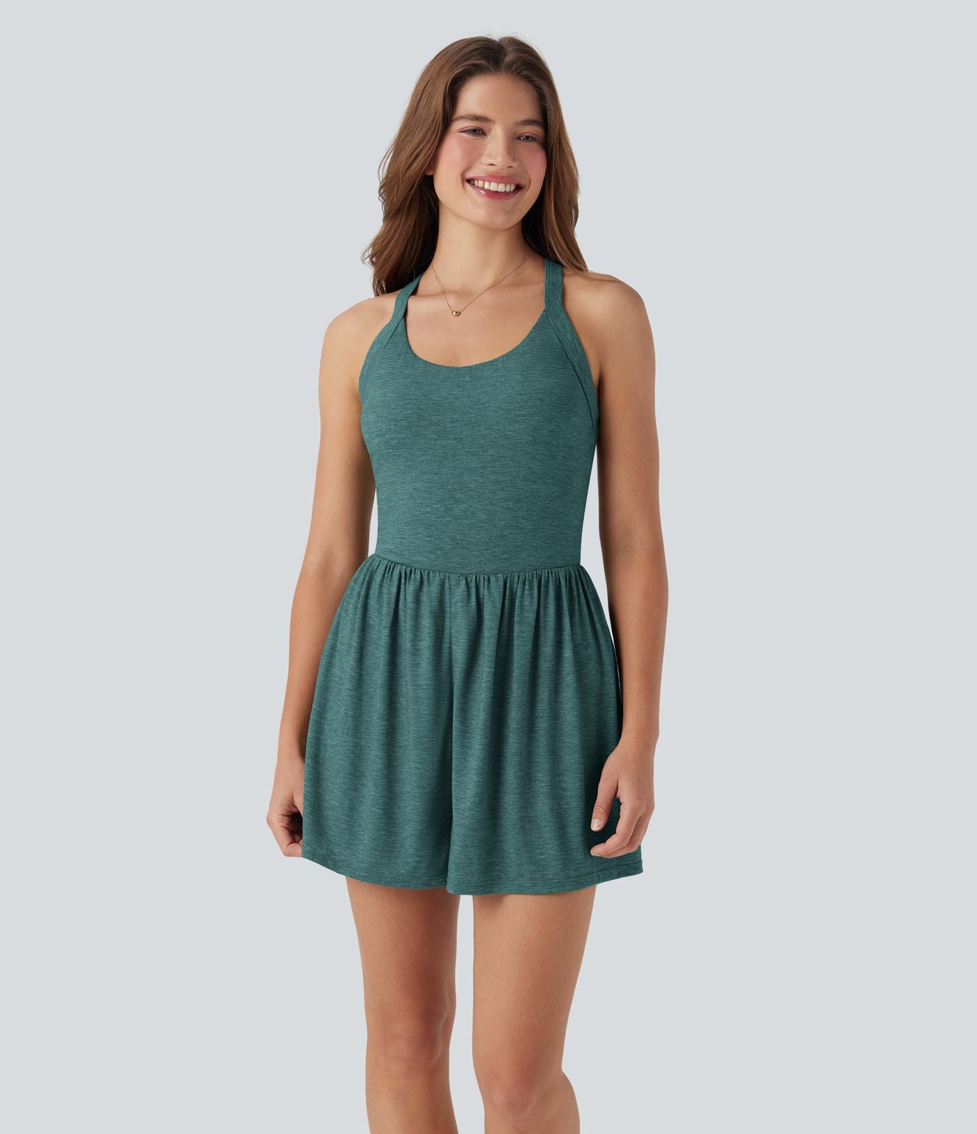 Combi-short 2-en-1 avec coussinets et poches - Édition Easy Peasy