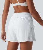 Breezeful™ Short randonnée ample 2-en-1 plissé séchage rapide taille haute avec poches