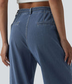 Jean large Halara Flex™ casual taille haute avec ceinture et poches