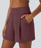 Short de travail large taille haute DayStretch avec poches