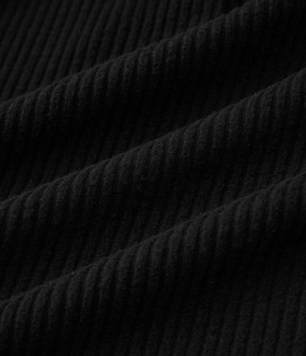 Sweat-shirt décontracté à capuche en maille côtelée avec manches longues et fente