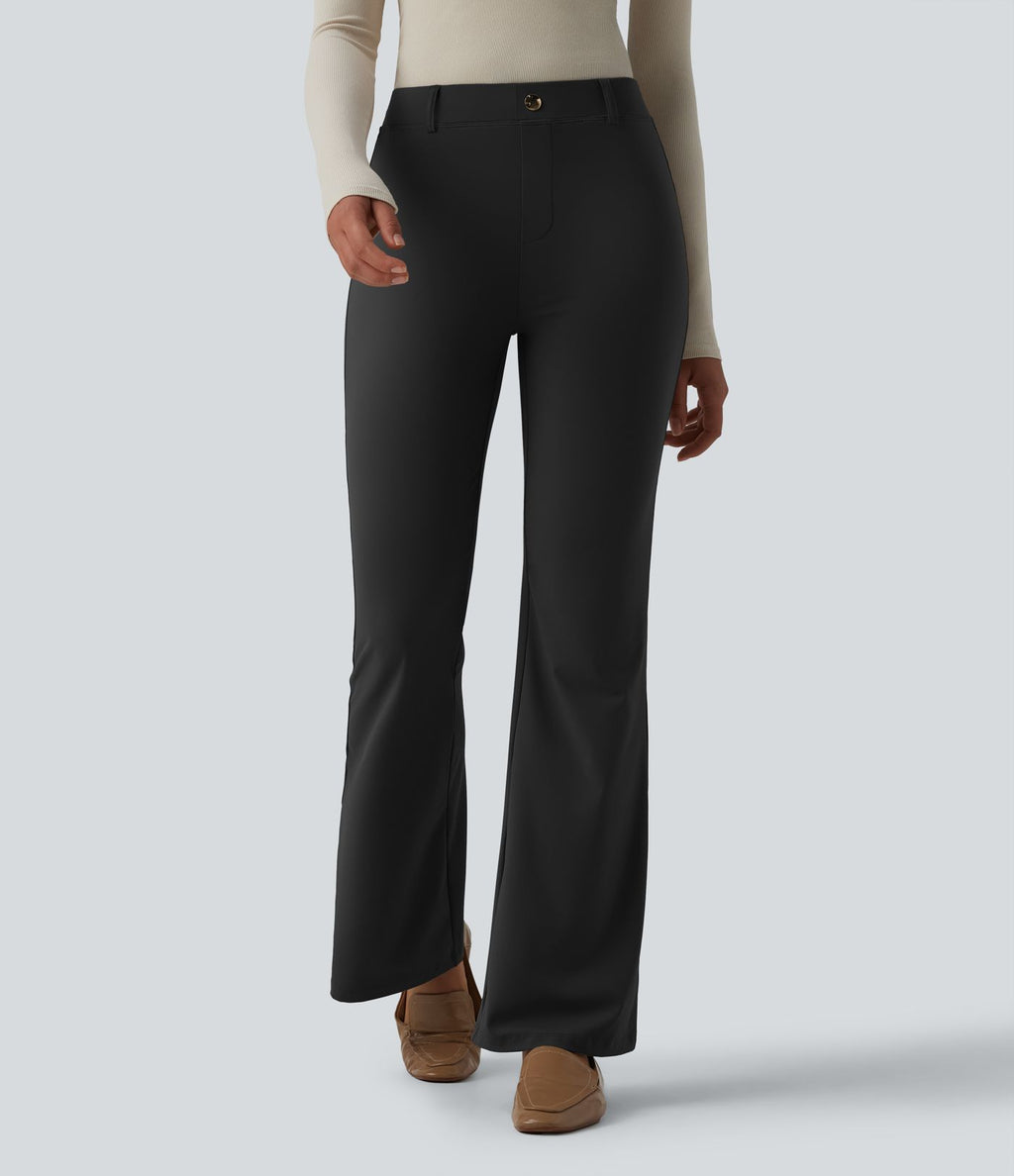 Pantalon tailleur évasé taille haute