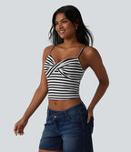 Débardeur de sport rayé avec soutien-gorge intégré