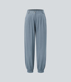 Joggings décontractés à taille mi-haute avec poches