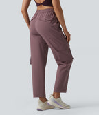 Pantalon cargo fuselé de sport DayStretch taille haute avec cordon de serrage réglable et poches