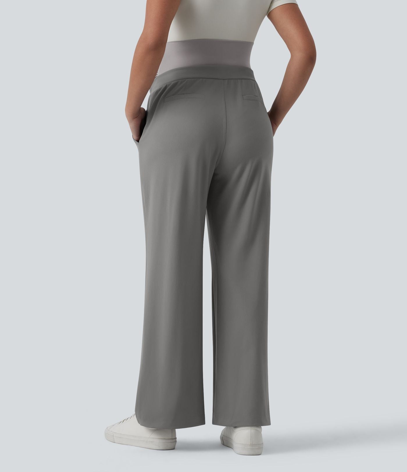 Pantalon tailleur de grossesse Halara Flex™ DayStretch coupe droite taille super haute avec poches