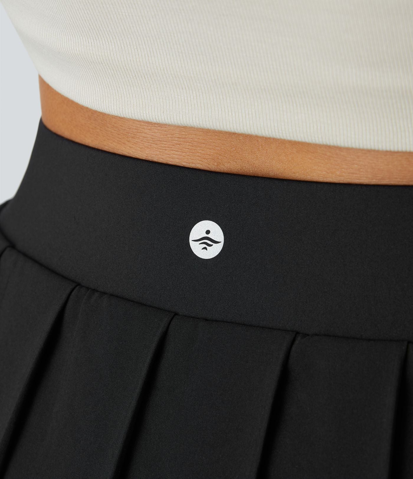 Breezeful™ Mini Jupe Soirée Plissée 2 en 1 Taille Haute Poche Latérale Boucle Réglable Séchage Rapide