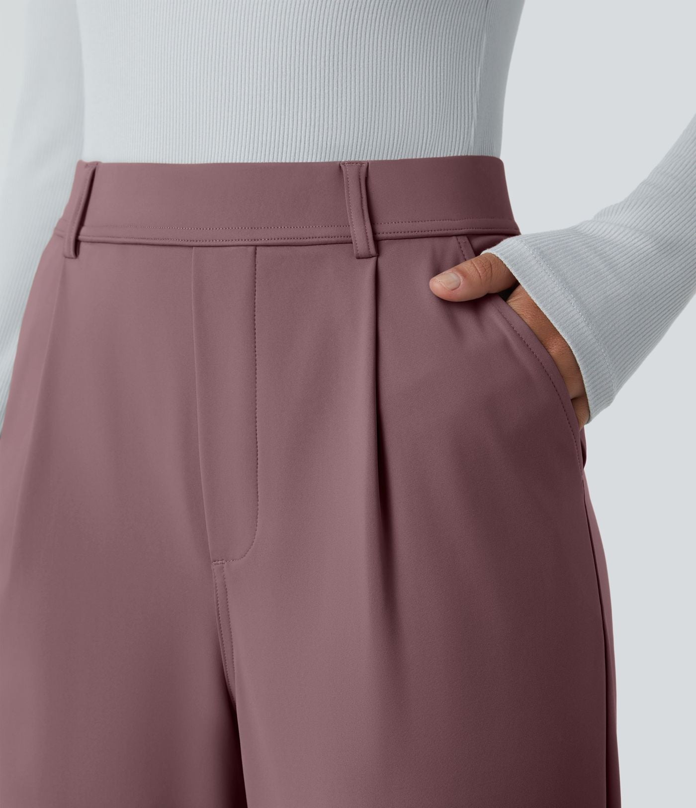 Pantalon tailleur évasé taille haute Halara Flex™ DayStretch avec poches