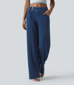 Halara Flex™ Jean droit coloré taille basse avec poches