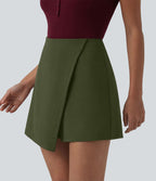 Jupe-short mini tailleur taille haute infroissable longueur rallongée