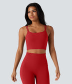 Débardeur yoga court Halara UltraSculpt™ double bretelles torsadé dos nu