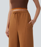 Pantalon casual SpacerTek™ coupe droite taille haute avec cordon de serrage et poches