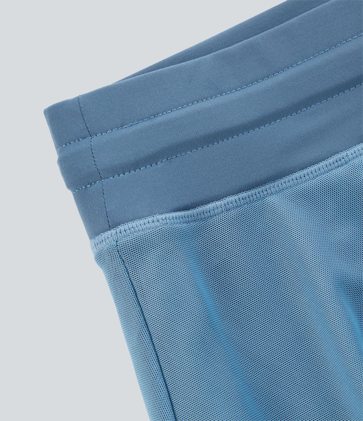 Jupe Casual Évasée Mesh Mi-Longue Fuide 2 en 1 Contrastée Taille Haute Cordon Poche Latérale