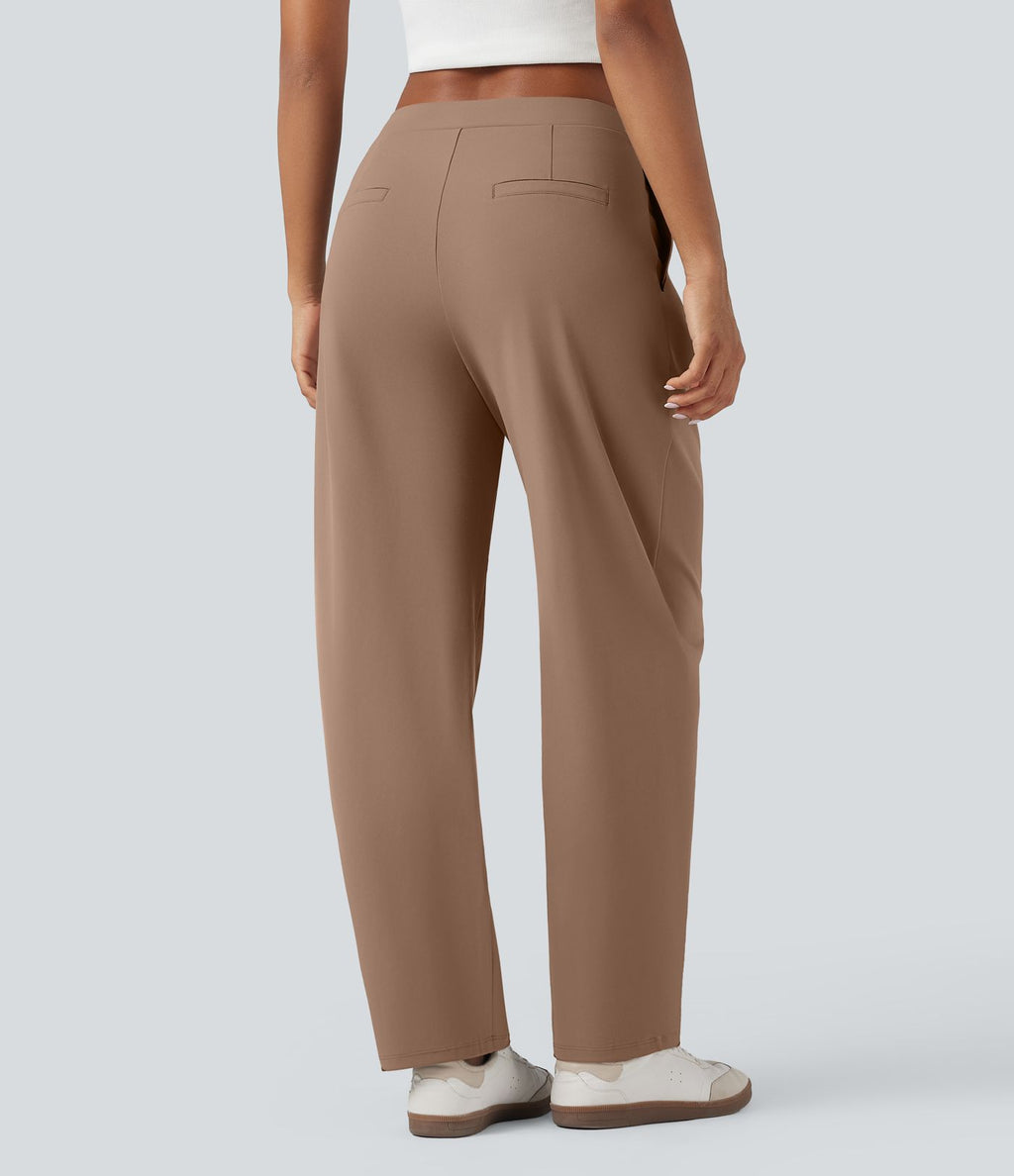 Pantalon tailleur fuselé asymétrique taille moyenne Halara Flex™ DayStretch avec poches