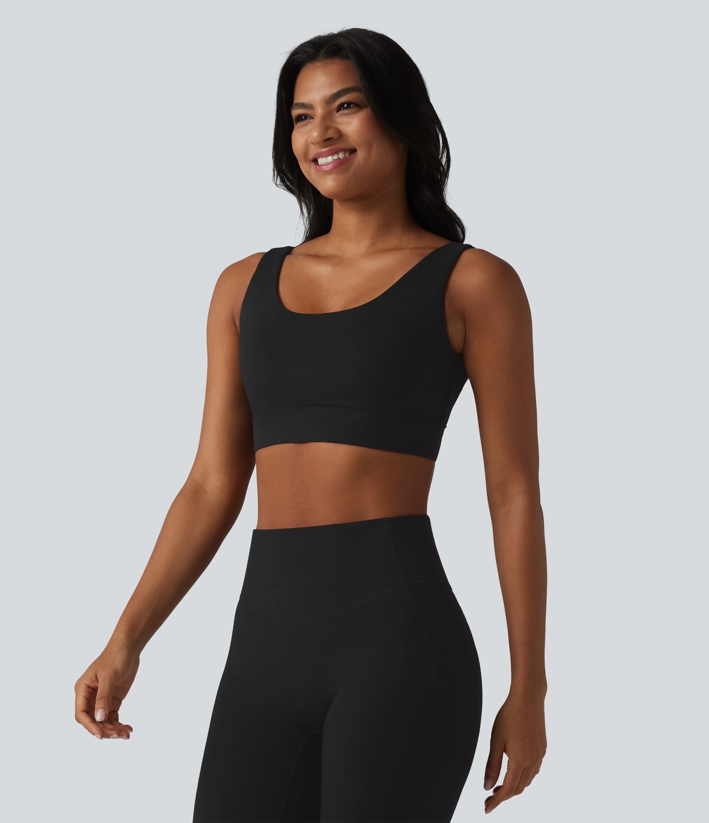 Brassière de sport Halara UltraSculpt™ maintien moyen dos nu avec boucle ajustable et brassière intégrée