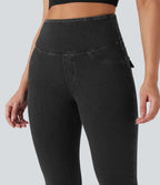 Legging décontracté gainant taille haute effet denim avec poches Halara Flex™
