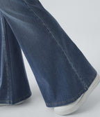 Halara Flex™ Jean Évasé à Taille Haute avec Poche Crossover Tissu Élastique Lavé