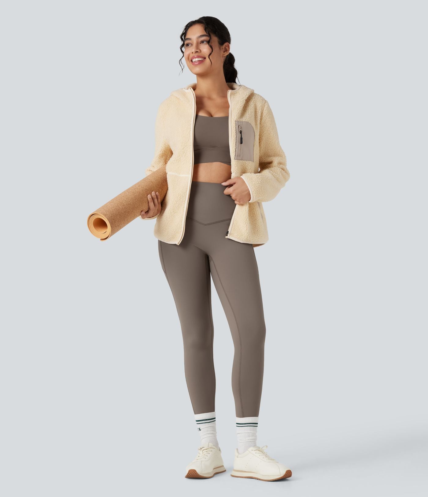 Legging yoga polaire thermique  gainant taille haute Halara UltraSculpt™ Heat avec poches