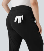Pantalon de golf droit, séchage rapide, taille haute, grande taille, avec poches et poche tee, UPF40+