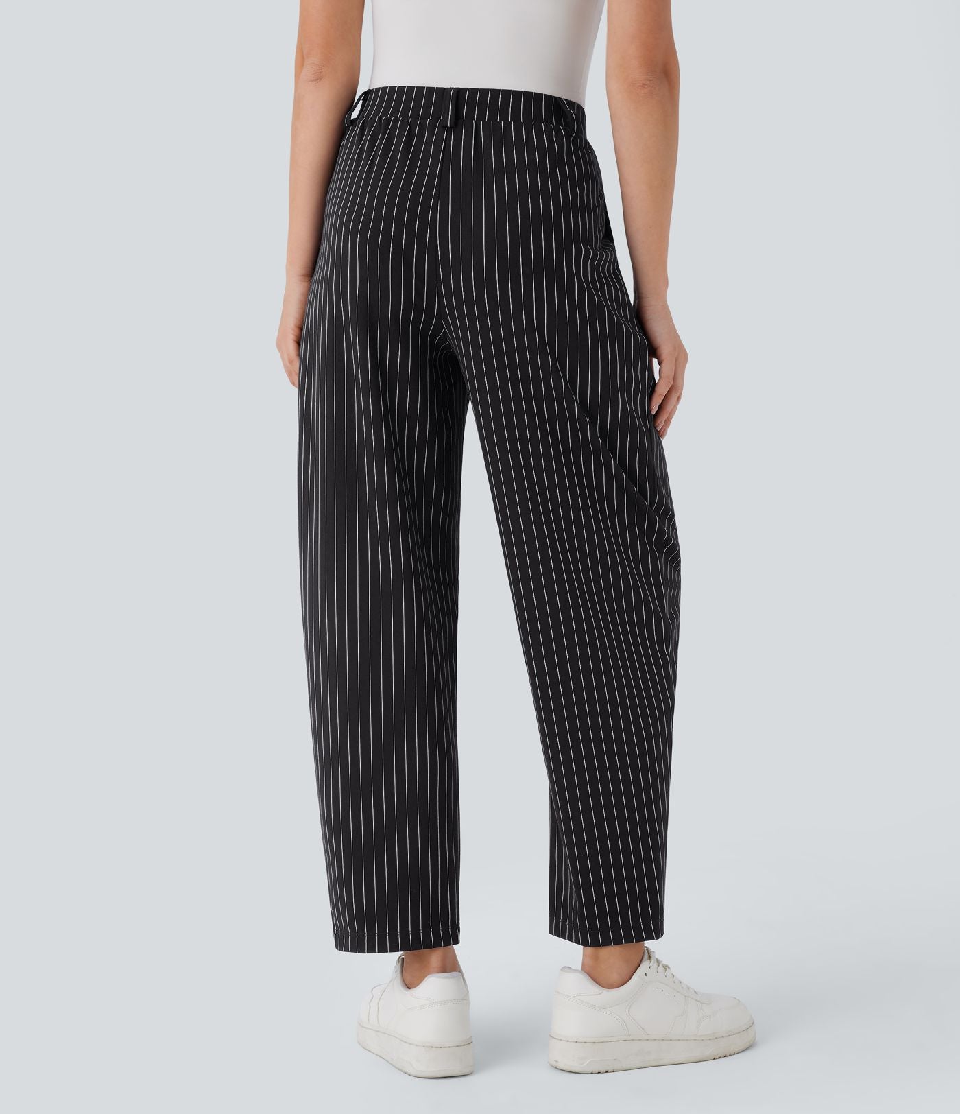 Pantalon Halara Flex™ tailleur à rayures et taille mi-haute avec poches latérales effet frais InstantCool