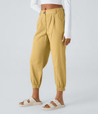 Joggings décontractés à taille mi-haute avec poches