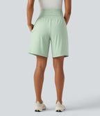 Short de yoga maternité SoftlyZero™ Airy 2-en-1, taille très haute, à effet frais InstantCool, 22,5 cm, avec poches