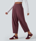 Pantalon 7/8 jambes tonneau taille moyenne DayStretch avec poches