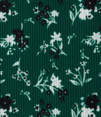 Robe trapèze mini col U sans manches à volants imprimé floral avec soutien-gorge intégré