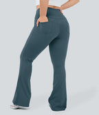 Legging yoga évasé grande taille taille haute DayStretch avec poches