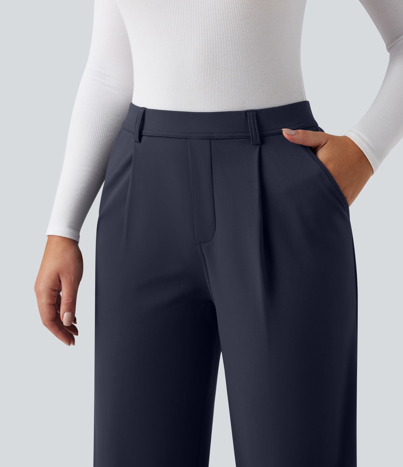 Pantalon de travail thermique doux taille haute à coupe droite avec poches SoftlyZero™
