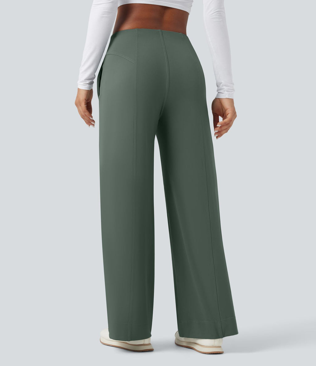 Pantalon large taille moyenne DayStretch avec poches