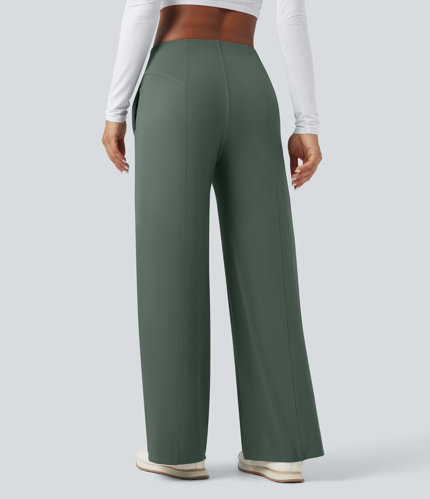 Pantalon large taille moyenne DayStretch avec poches