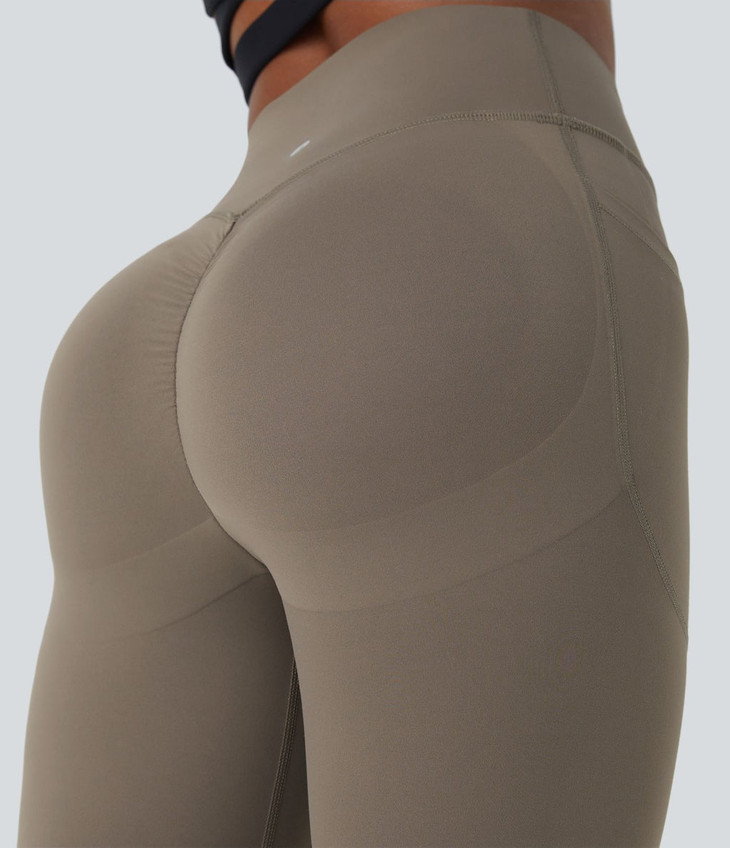 Legging d'entraînement gainant galbant taille haute avec effet scrunch et poches Halara UltraSculpt™