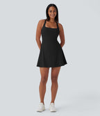 Robe active mini 2-en-1 Softlyzero™ dos nu avec poches latérales pour yoga-Édition Easy Peezy-UPF50+