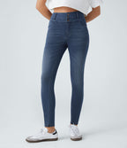 Halara Flex™ Jean skinny Casual Taille Haute Fermeture Éclair Boutonnés Plusieurs Poches Tricot Extensible