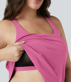 Débardeur running Halara UltraSculpt™ grande taille col rond ourlet arrondi