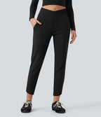 Pantalon fuselé croisé taille haute DayStretch avec poches
