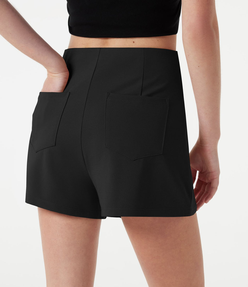 Short tailleur taille haute 7,5 cm avec poches
