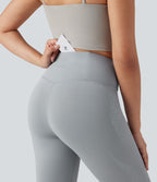 Legging yoga SoftlyZero™ 7/8 skinny taille haute croisée avec poches - UPF50+
