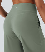 Pantalon de yoga droit gainant taille haute avec poches Halara UltraSculpt™