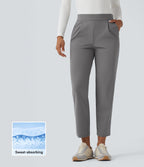 Pantalon de voyage fuselé taille haute séchage rapide avec poches