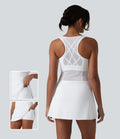 Robe de sport SoftlyZero™ Airy 2-en-1 à dos nageur croisé en mesh respirant avec brassière intégrée et effet frais InstantCool avec poches, protection solaire UPF50+