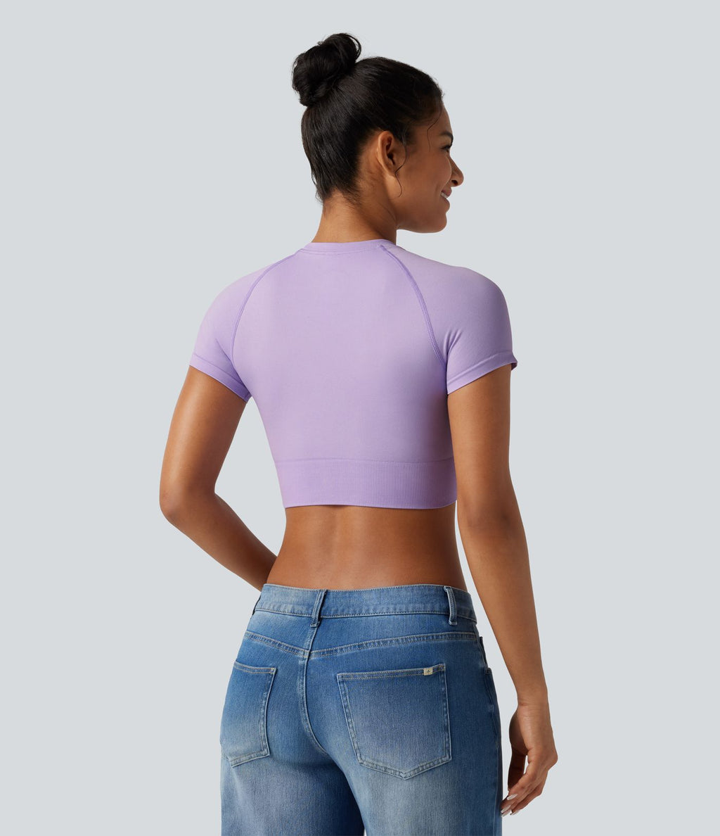 T-shirt décontracté court OneForm Seamless Flow, col rond, manches courtes