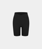 Softlyzero™ Short 17,5cm Yoga Taille Haute Crossover avec Poches Latérales