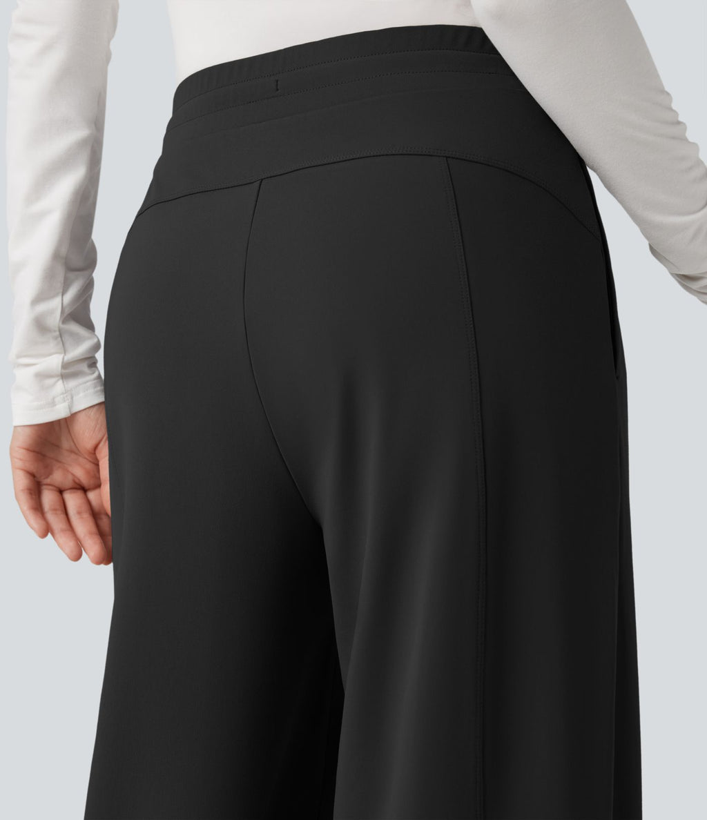 Pantalon large taille haute DayStretch avec poches
