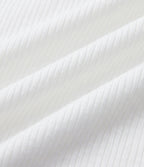 T-shirt casual semi-transparent côtelé maille col rond manches courtes
