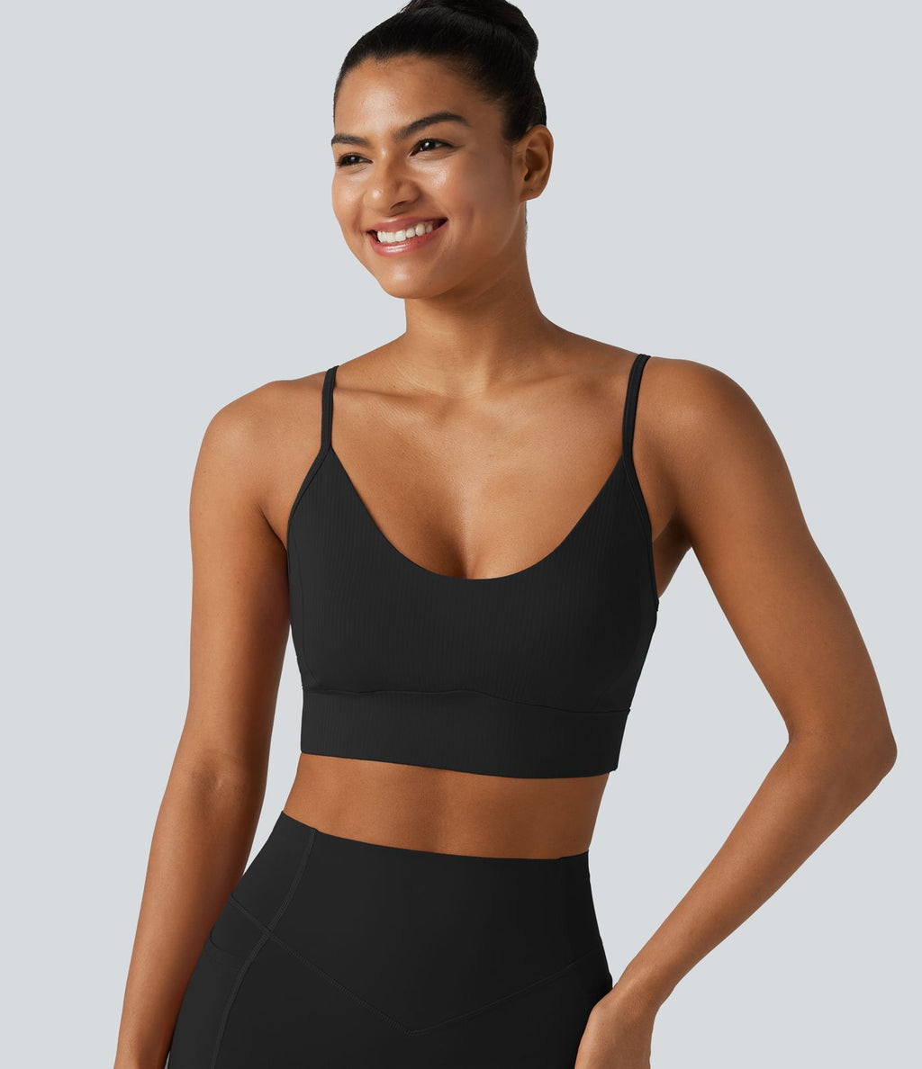 Brassière de sport et de yoga Halara UltraSculpt™ côtelé à maintien léger