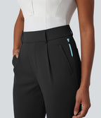 Pantalon de golf à séchage rapide, taille haute, avec poches et poche tee, UPF40+